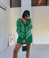 Ζακέτα πράσινο-λευκό