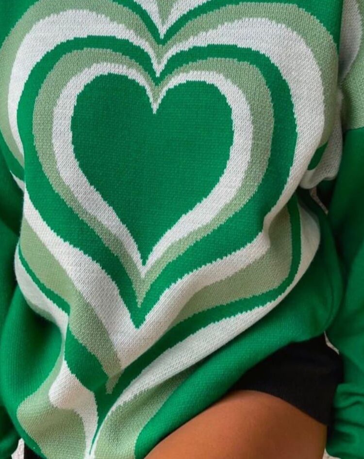 Knitted blouse green