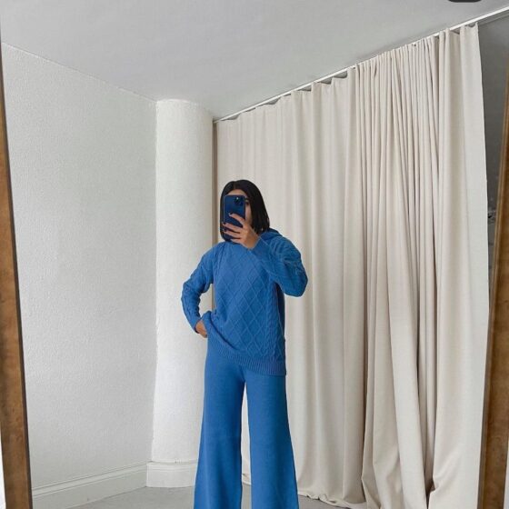Set of blue