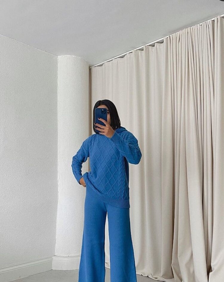 Set of blue